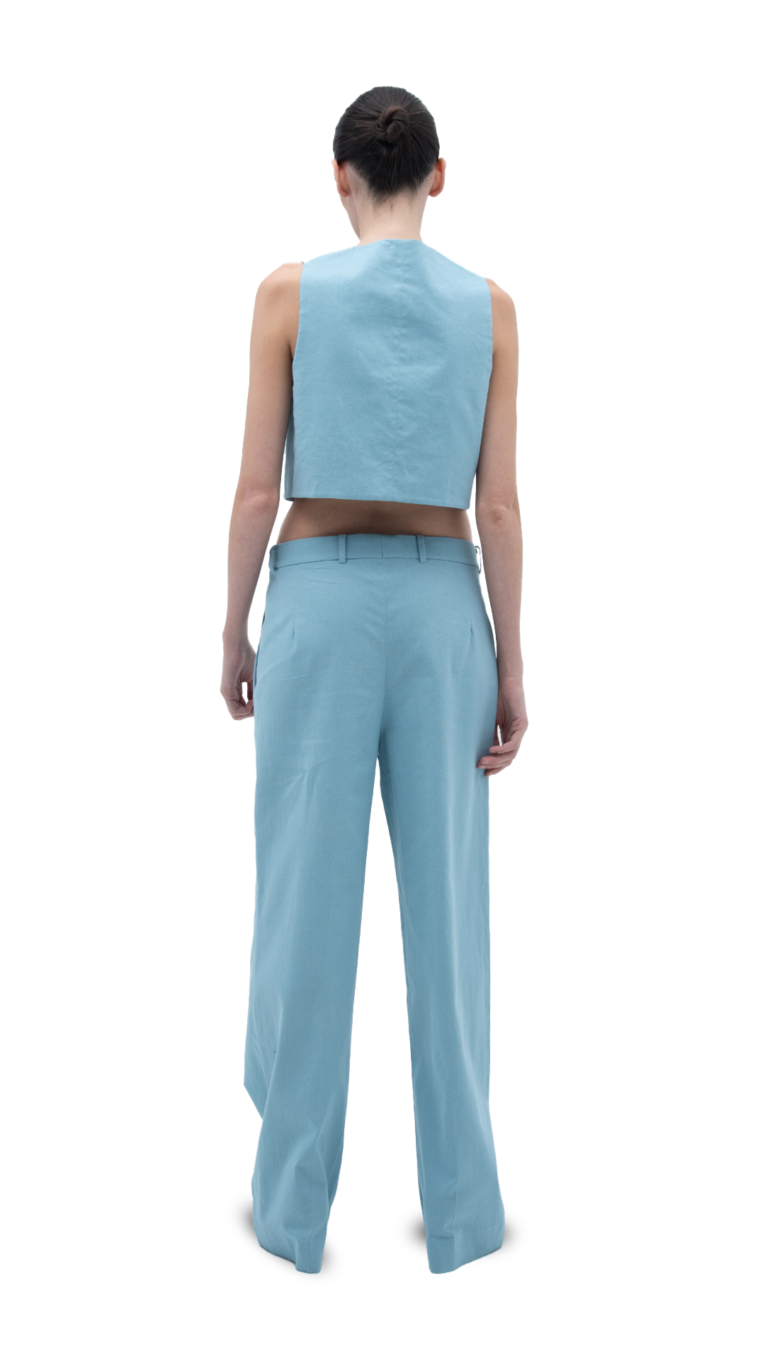 LINEN PANTS BLUE