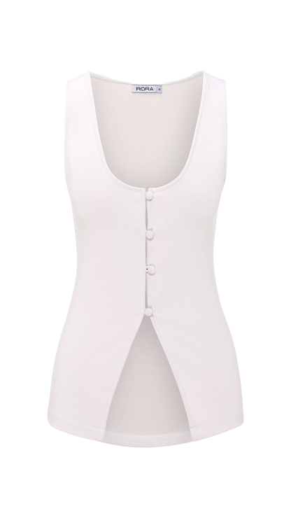 COCO COTTON VEST WHITE