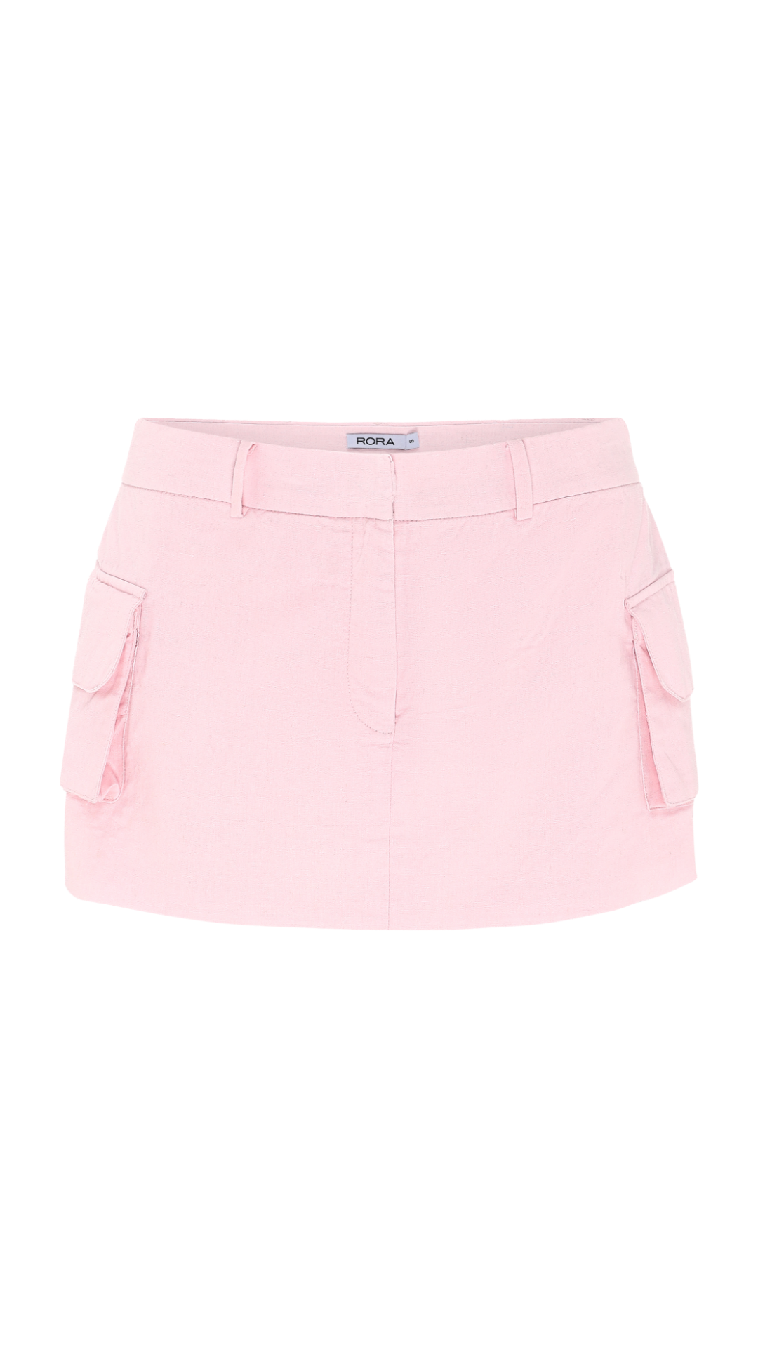 LINEN OFFBEAT SKIRT PINK
