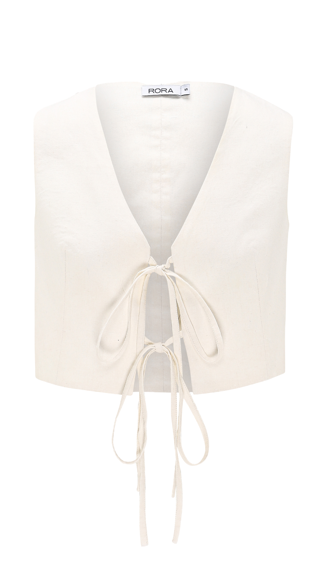 LINEN CAPRI VEST WHITE