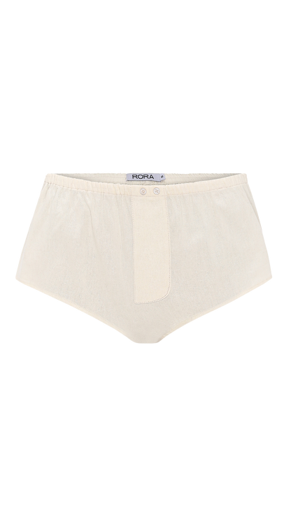 LINEN CHARM BOXERS WHITE