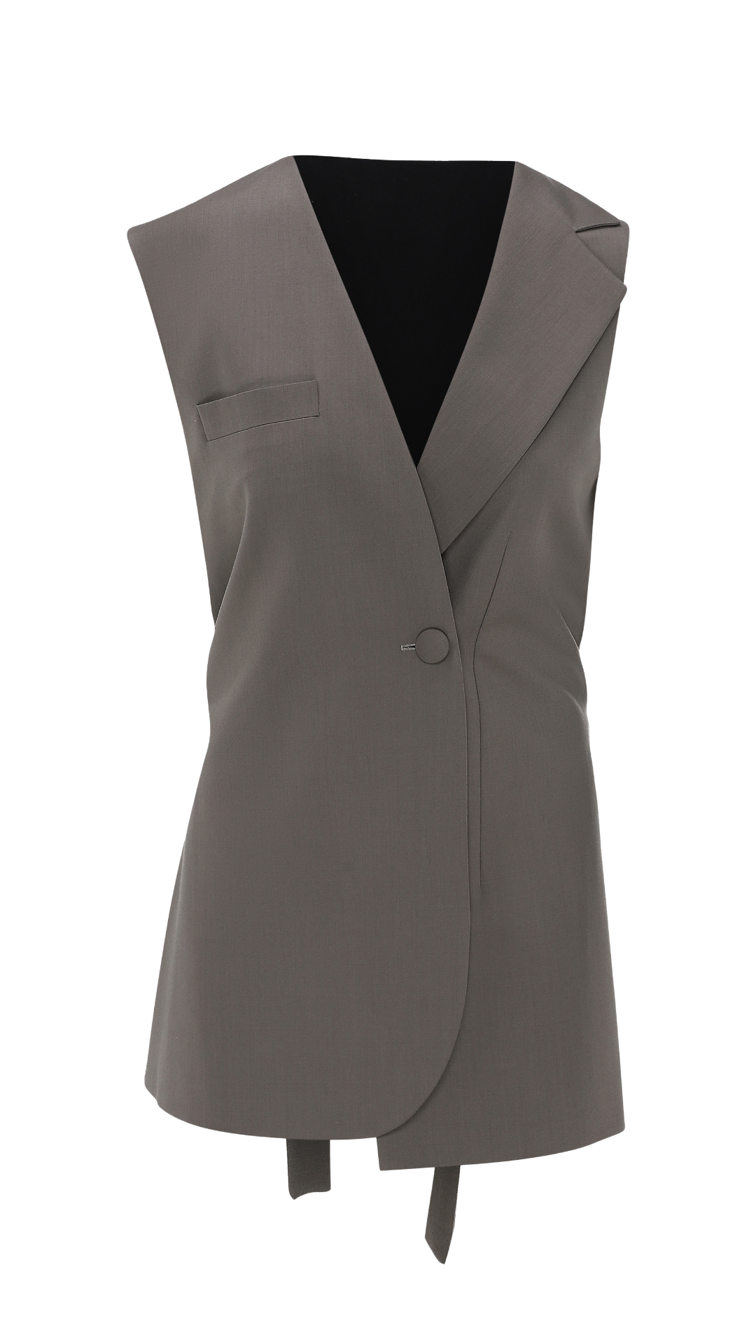 CLASSIC ASYMMETRICAL VEST GREY
