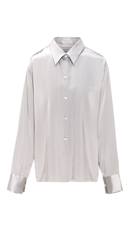 SILK SHIRT SILVER