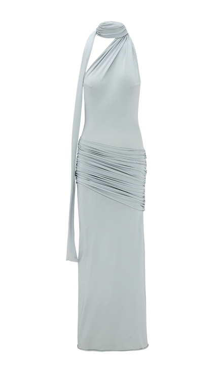 POLY GODDESS DRESS MINT GREEN