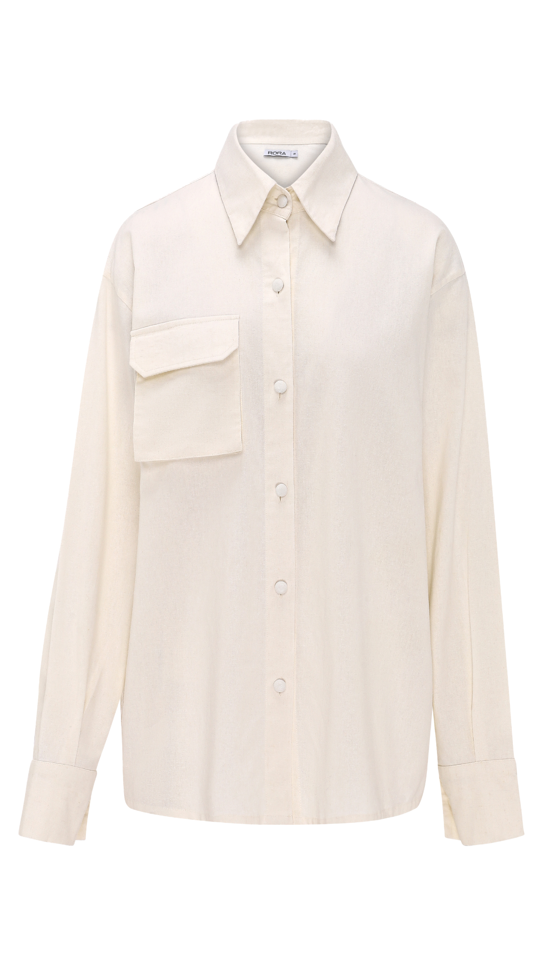 LINEN CARGO SHIRT WHITE