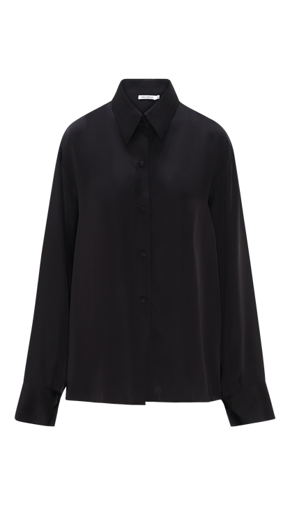 SILK SHIRT BLACK