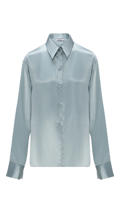 SILK SHIRT BLUE