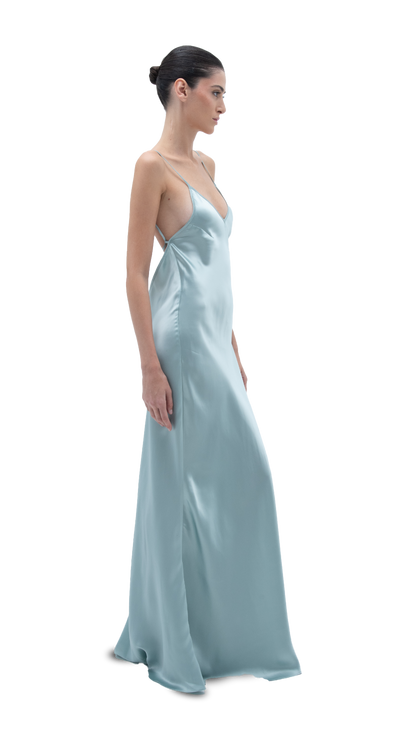 SILK DREAMY DRESS BLUE