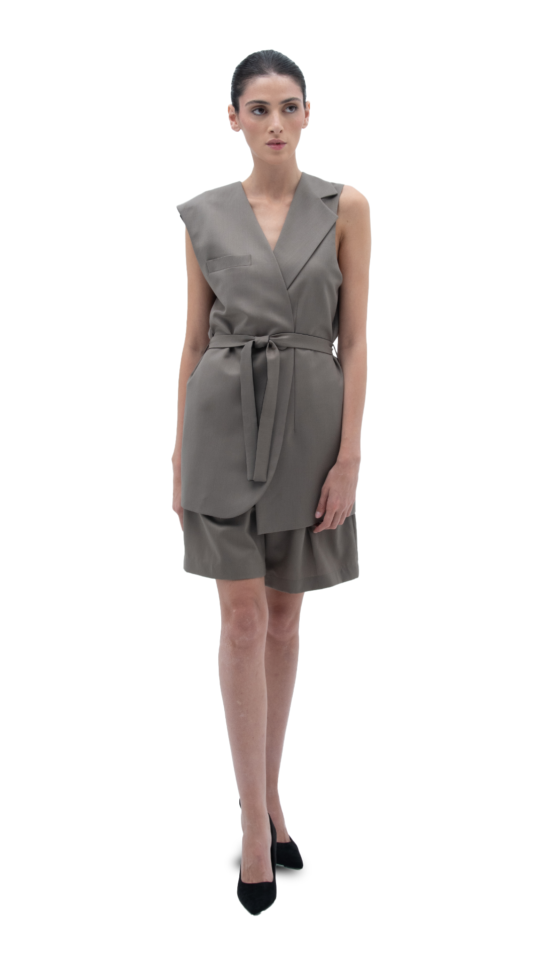 CLASSIC ASYMMETRICAL VEST GREY