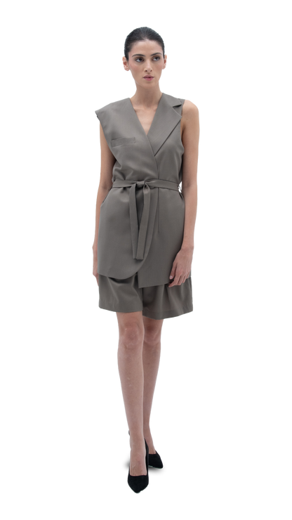 CLASSIC ASYMMETRICAL VEST GREY