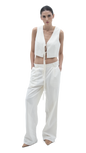LINEN CAPRI VEST WHITE