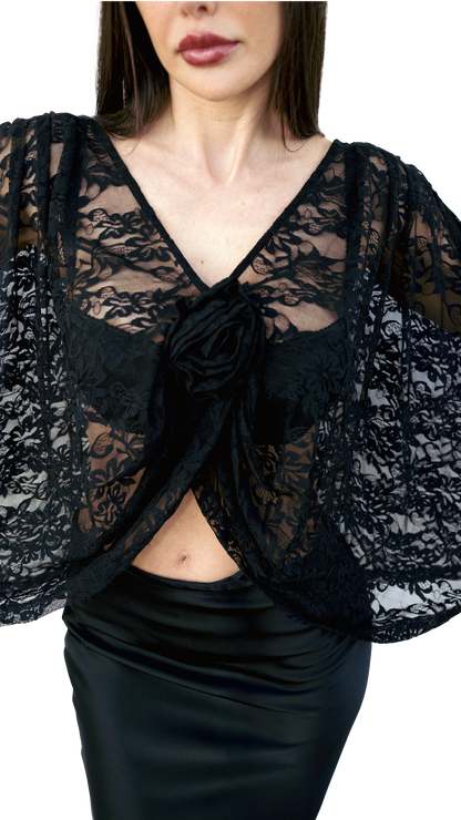 ROSE LACE TOP