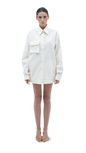 LINEN CARGO SHIRT WHITE