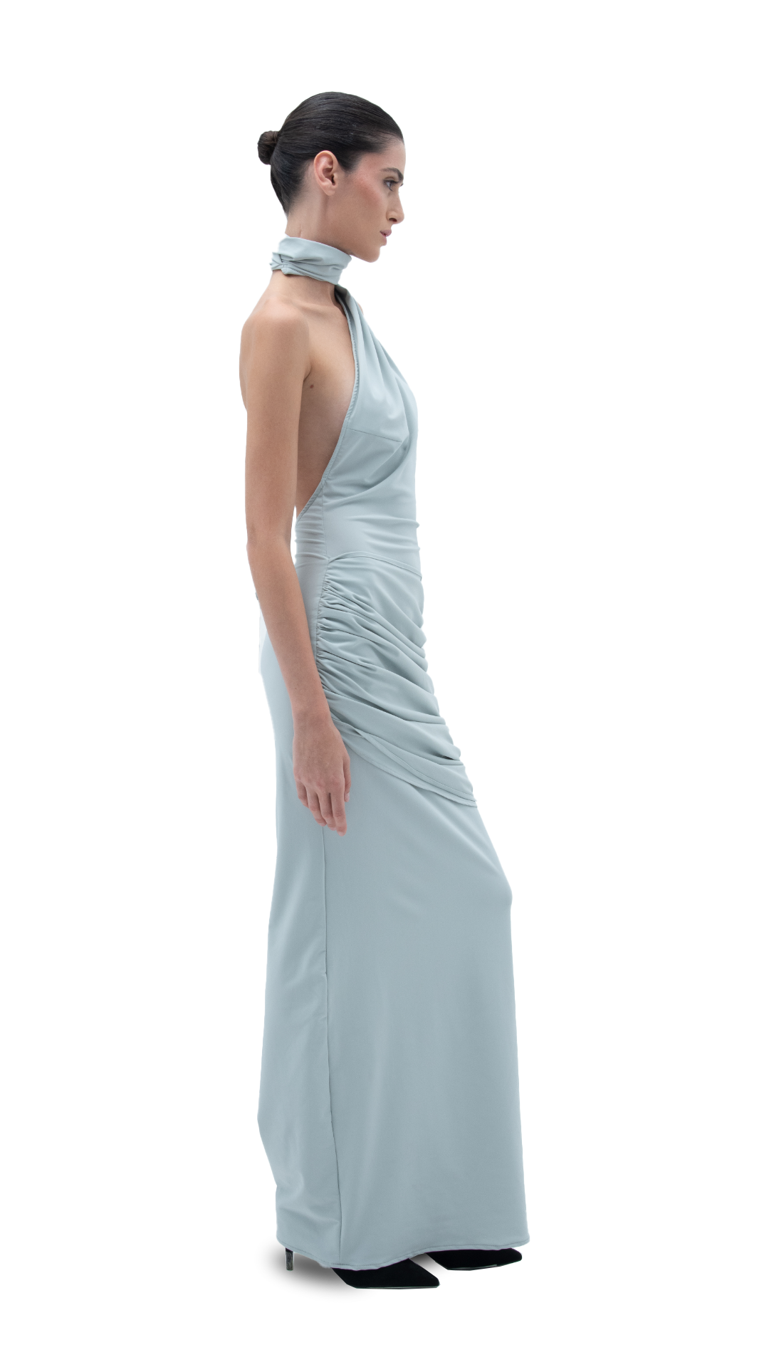 POLY GODDESS DRESS MINT GREEN