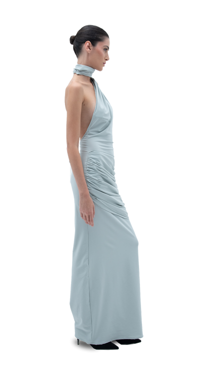 POLY GODDESS DRESS MINT GREEN