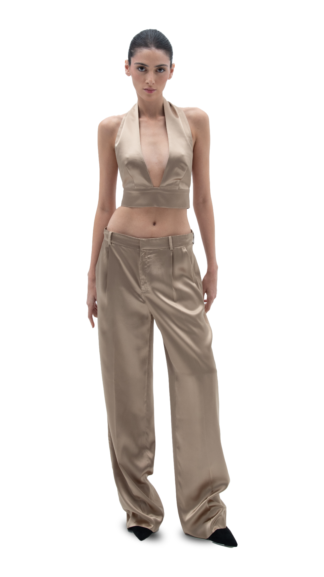 SILK PANTS GOLD