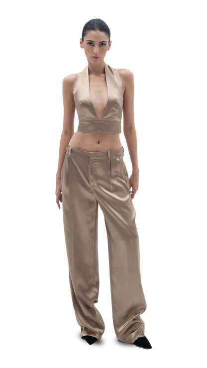 SILK PANTS GOLD