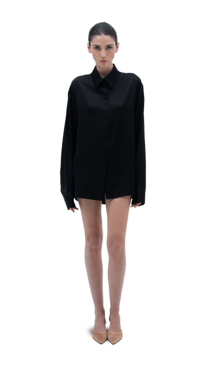 SILK SHIRT BLACK