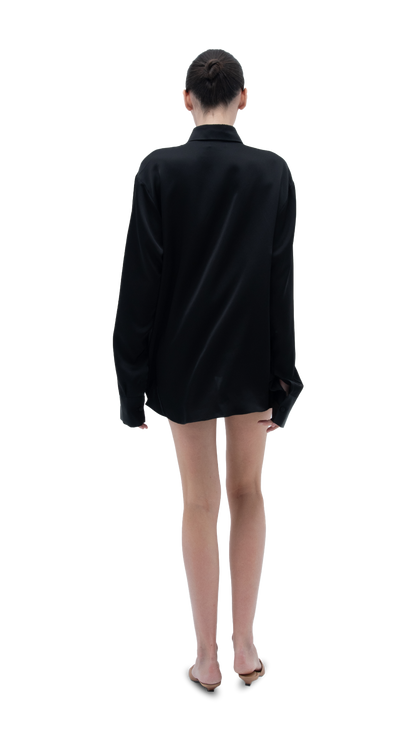 SILK SHIRT BLACK